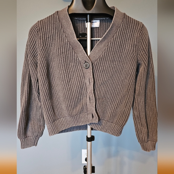 OLD NAVY - BUTTON-UP - CROPPED SWEATER - SMALL/MEDIUM - Picture 1 of 8